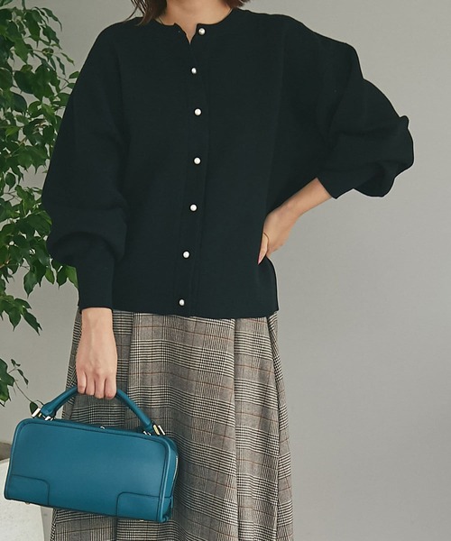 「un dix cors」 ニットカーディガン FREE グリーン レディース_画像4