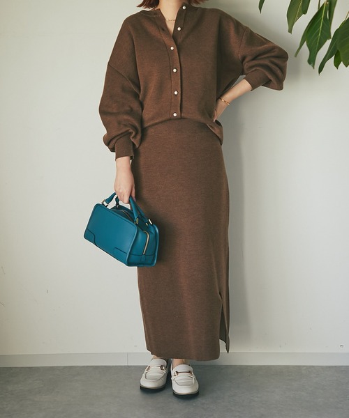 「un dix cors」 ニットカーディガン FREE グリーン レディース_画像8