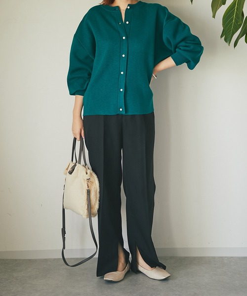 「un dix cors」 ニットカーディガン FREE グリーン レディース_画像9