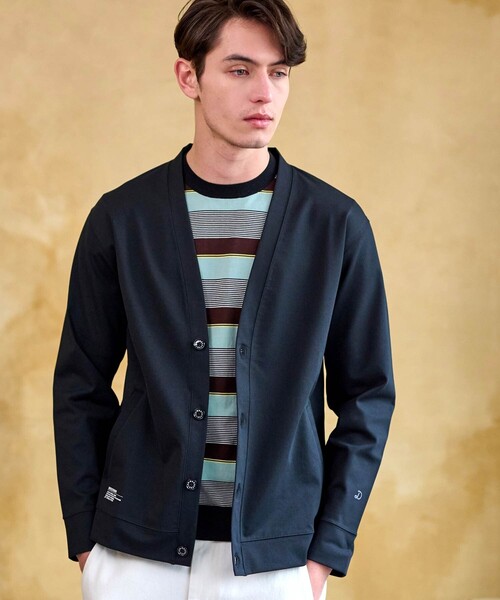 Paul Smith ドライタッチワッフルオーバー カーディガン　ブラック　XL Paul Smith ドライタッチワッフルオーバー カーディガン ブラック XL