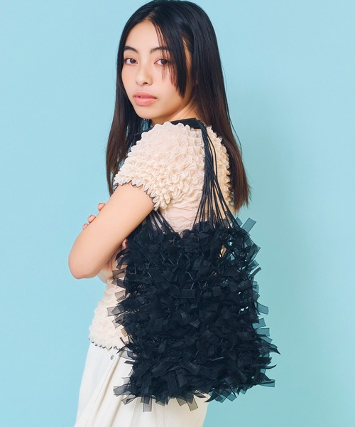 Casselini（キャセリーニ） ハンドバッグ チュールリボンバッグ