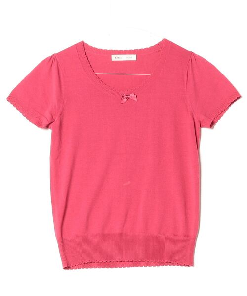 「LAISSE PASSE」 ビジューニットアンサンブル 38 レッド レディースの画像3