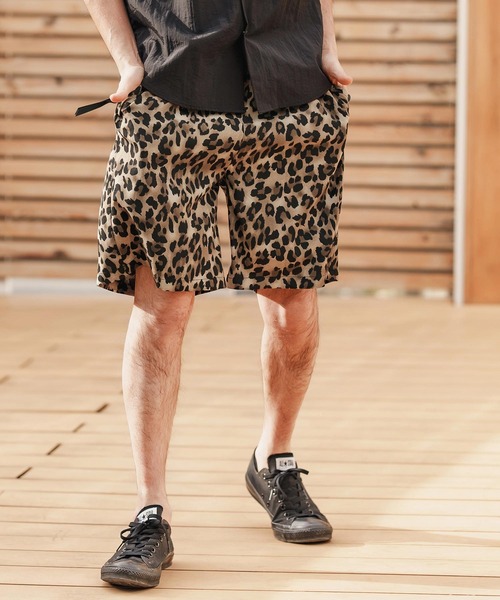 【CAMBIO】mp13371- レオパード柄ショートパンツ CAMBIO パンツ mp13371-Soft Touch Leopard Pattern Shorts