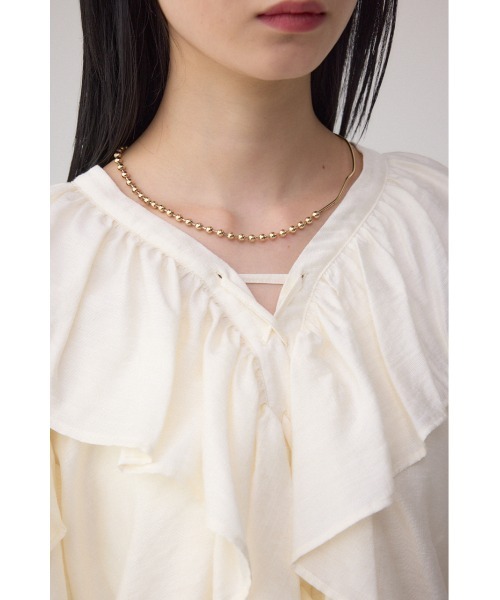 AZUL BY MOUSSY（アズールバイマウジー） ブラウス シャツ ラッフル 