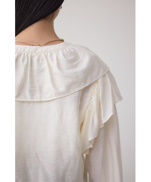 AZUL BY MOUSSY ブラウス シャツ ラッフルフリルブラウス
