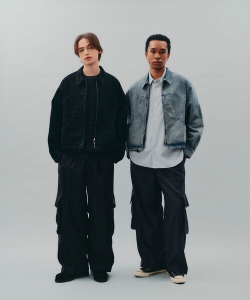 PUBLIC TOKYO ブラック　カーゴショートパンツ PUBLIC TOKYO × Wrangler】PARACHUTE WRANCHER（カーゴパンツ