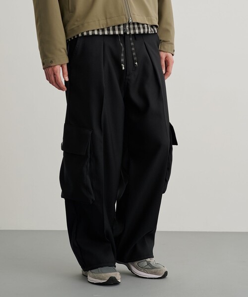 カーゴパンツ No.0507 parachute cago banding PT (3color) CERCA カーゴパンツ パラシュートドローコードワイドカーゴ