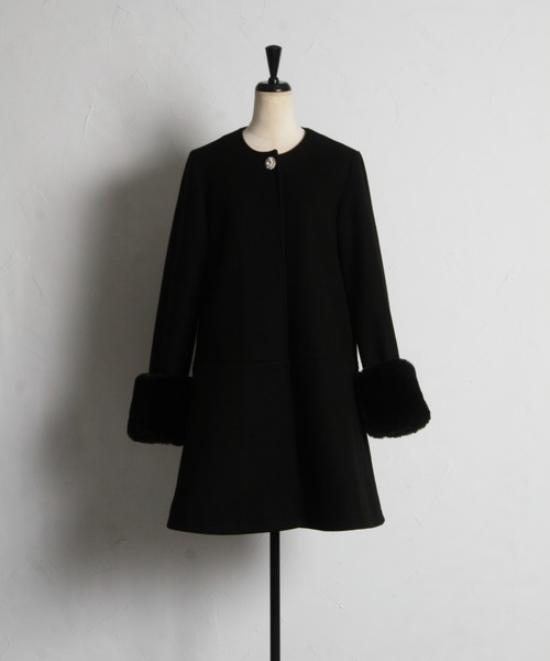 「tocco closet」 ノーカラーコート M グレー系その他 レディース_画像4