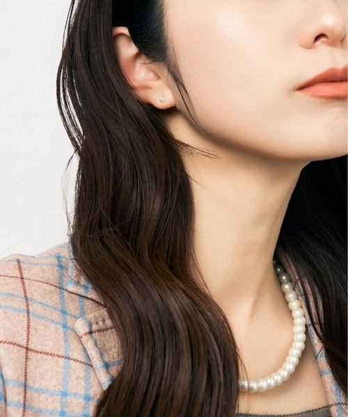 Jewel closet by L&Co. ピアス K10 ホワイトゴールド シェル/貝 パール