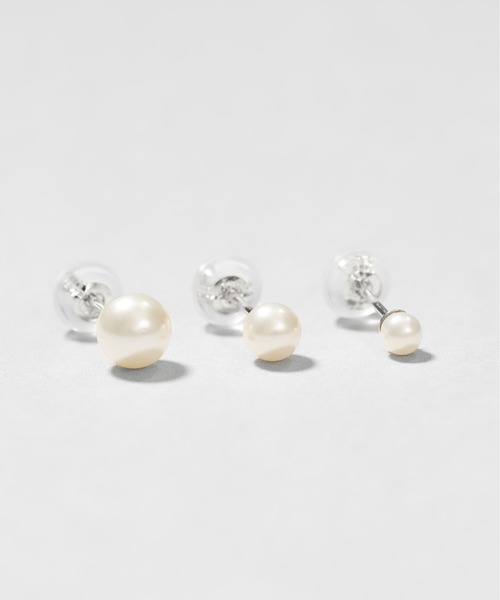 Jewel closet by L&Co. パール ピアス K10 ホワイトゴールド シェル/貝