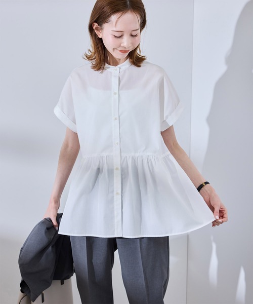 ROPE' PICNIC ブラウス シャツ 「UV対応・防シワ」フレンチ