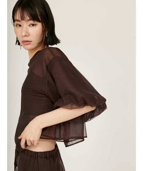 ブラウス シャツ シアー レイヤードブラウス レディース emmi ブラウス シャツ シアーレイヤードブラウス レディース