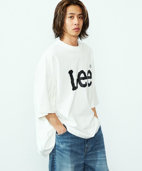 [LEE] ビッグロゴクロップドTシャツ Lee tシャツ Lee/リー SUPERSIZED/スーパーサイズド LeeロゴT