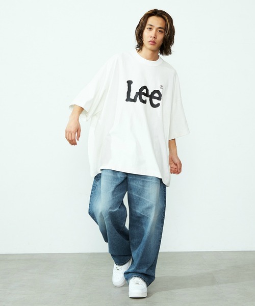 [LEE] ビッグロゴクロップドTシャツ Lee tシャツ Lee/リー SUPERSIZED/スーパーサイズド LeeロゴT