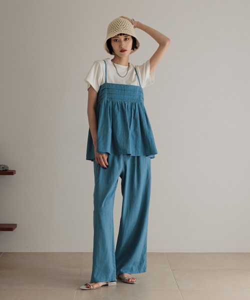 LOWRYS FARM パンツ ノルマンディリネンワイドパンツ 249932