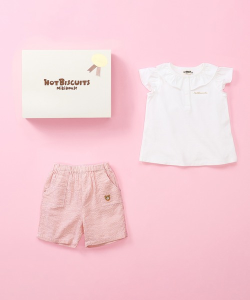 ミキハウス ホットビスケッツ　半袖Tシャツパンツセット　90 ミキハウス ホットビスケッツ Tシャツ パンツ 100 セット㉗ - メルカリ