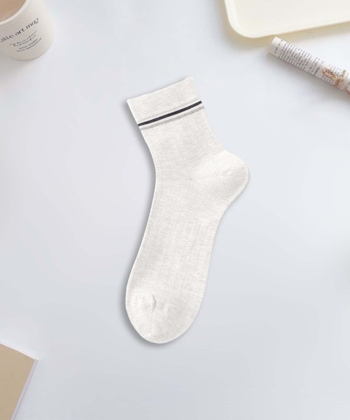 mosox 靴下 「MOSOX」ボーダーデザインショートソックス メンズ