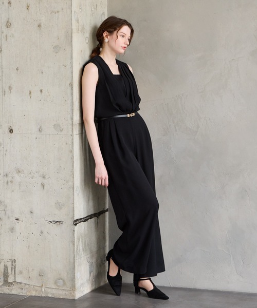 AIMER パンツドレス ストレートパンツオールインワンパーティー