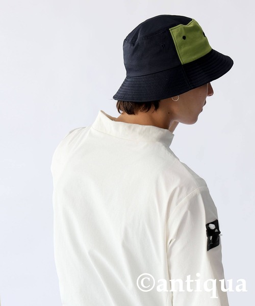 ハット　帽子　レディース　三角ロゴ Brandol / PRADA プラダ 帽子 三角ロゴ バケットハット デニム M