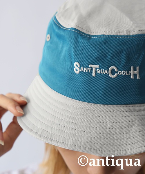 antiqua 帽子 ハット 「STCH」配色ロゴバケットハット