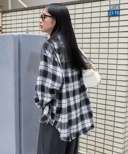「Freada」 長袖シャツ ONE SIZE ブラウン レディース FREAK'S STORE 「FREAK'S STORE」 長袖シャツ フリ- ブラウン
