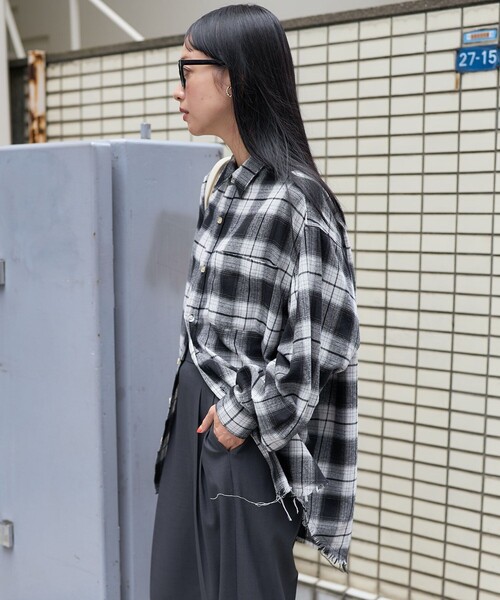 FREAK'S STORE 「FREAK'S STORE」 長袖シャツ フリ- ブラウン