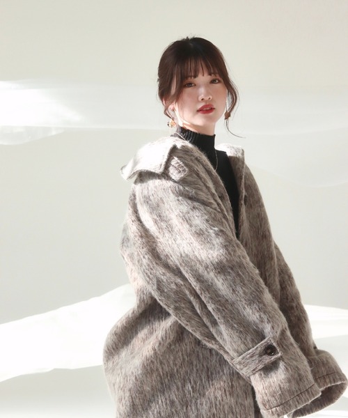 「mellowneon」 ポンチョコート FREE ブラウン レディース_画像3