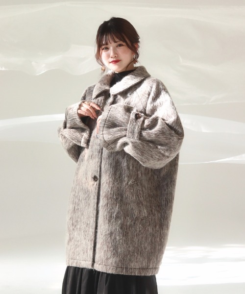 「mellowneon」 ポンチョコート FREE ブラウン レディース_画像4