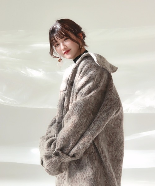 「mellowneon」 ポンチョコート FREE ブラウン レディース_画像8