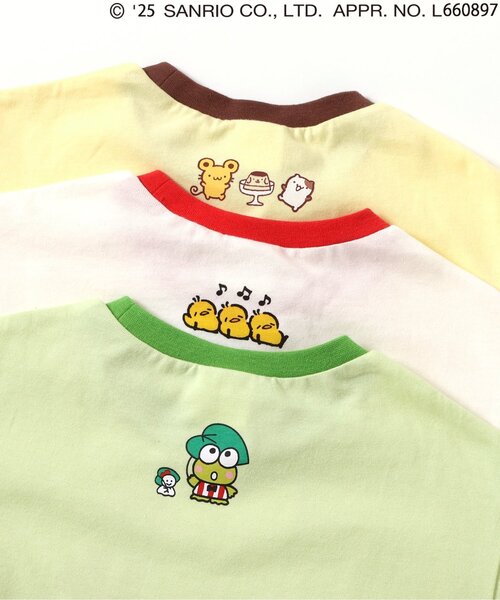 sanrio tシャツ WEB限定「サンリオキャラクターズ」モチーフリンガーT