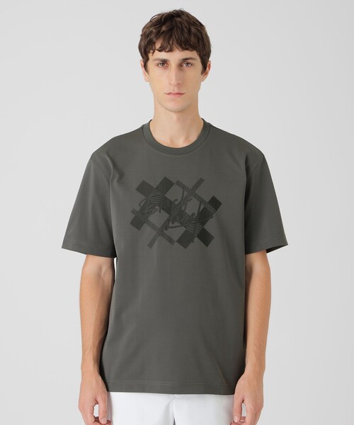 BLACK LABEL CRESTBRIDGE tシャツ テクスチャーロゴグラフィック