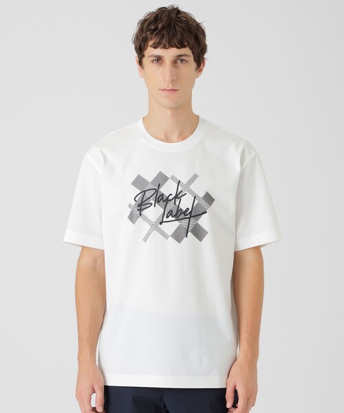 BLACK LABEL CRESTBRIDGE tシャツ テクスチャーロゴグラフィック