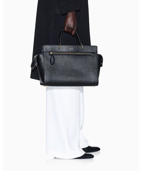 【関税込】ARMANI EXCHANGE ロゴ ハンドバッグ A|X アルマーニ エクスチェンジ】BOXロゴバックル ミニ
