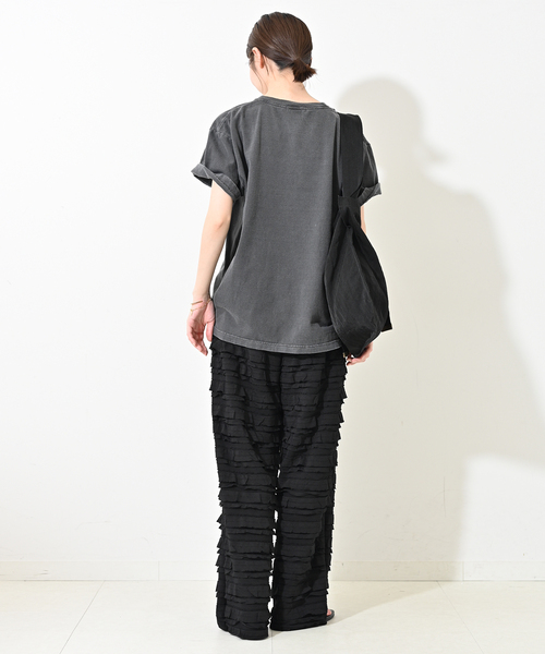 SLOBE IENA フリルカットパンツ ブラック38 SLOBE IENA パンツ 「WEB限定/追加」フリルカットパンツ