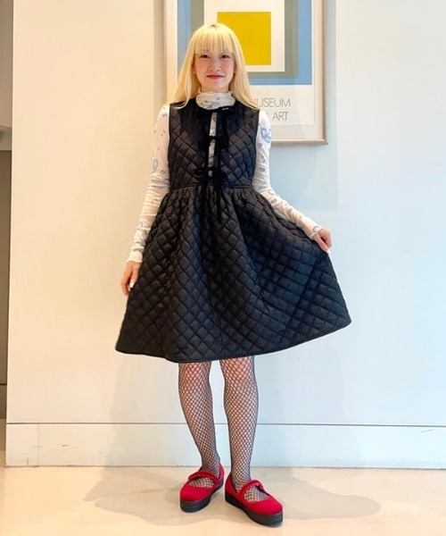 CAROLINA GLASER（カロリナ グレイサー） ワンピース リボン付き