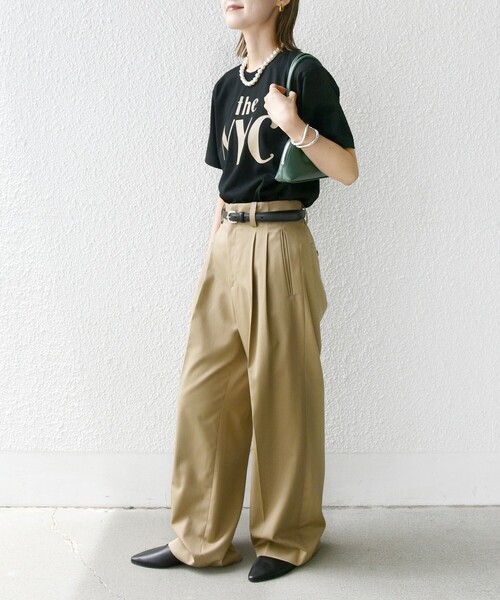 SHIPS（シップス） ワイドパンツ パンツ 「洗濯機可能」ハイカウント