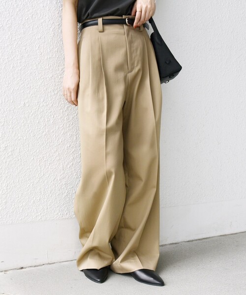SHIPS（シップス） ワイドパンツ パンツ 「洗濯機可能」ハイカウント