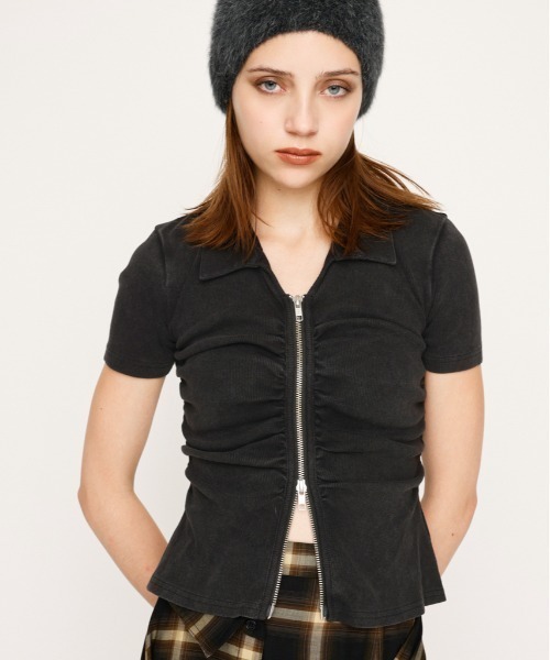 週末限定値下❗️スクランプシャス　SCRUMPCIOUS ノースリーブトップス 楽天市場】【SALE／50%OFF】FRONT ZIP CUT RIB トップス SLY