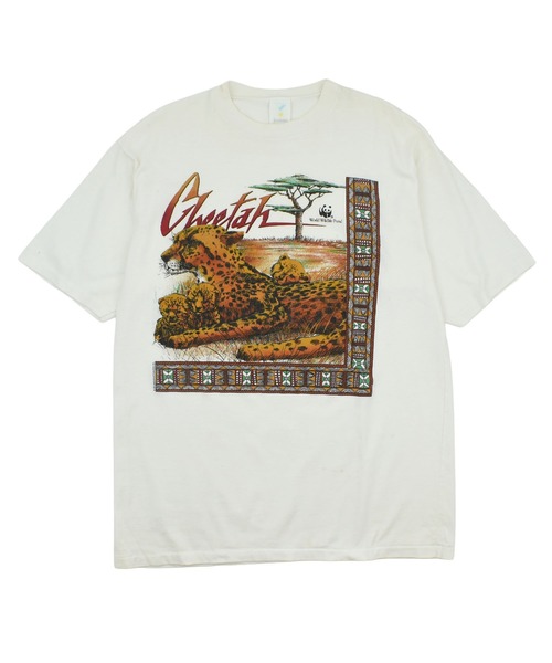 VINTAGE tシャツ 「USED」90's JOSTENS “Cheetah” アニマル Tシャツ