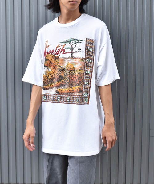 VINTAGE tシャツ 「USED」90's JOSTENS “Cheetah” アニマル Tシャツ