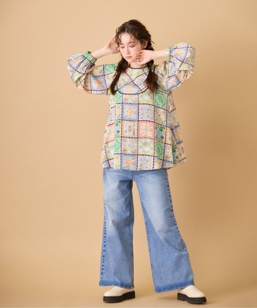 Jolly Poupee ブラウス シャツ 「22fabric」ハンカチコレクター 