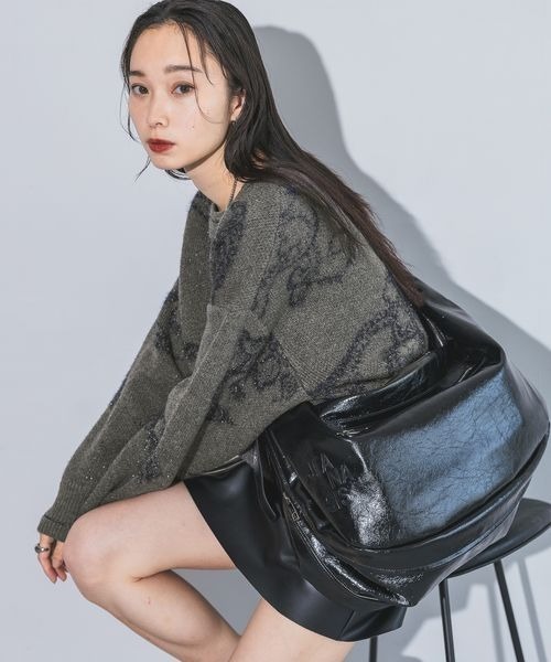 ジーナシス　eL　ビッグショルダーバッグ　ブラック 楽天市場】【SALE／20%OFF】Big Shoulder Bag eL ジーナシス バッグ