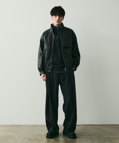 Shoowtime（ショウタイム） スラックス Tucked Wide Slacks / タック