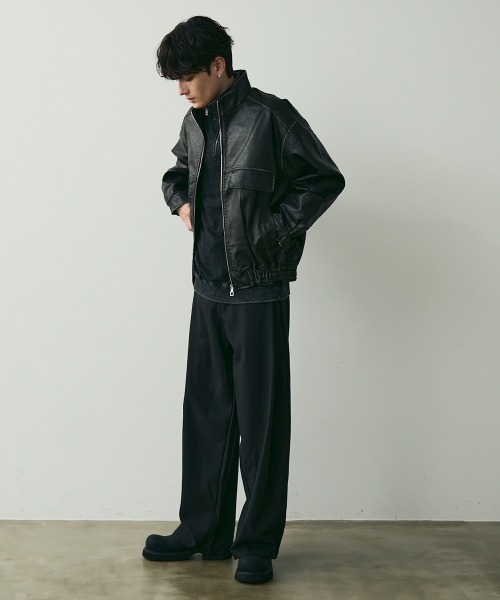 Shoowtime（ショウタイム） スラックス Tucked Wide Slacks / タック