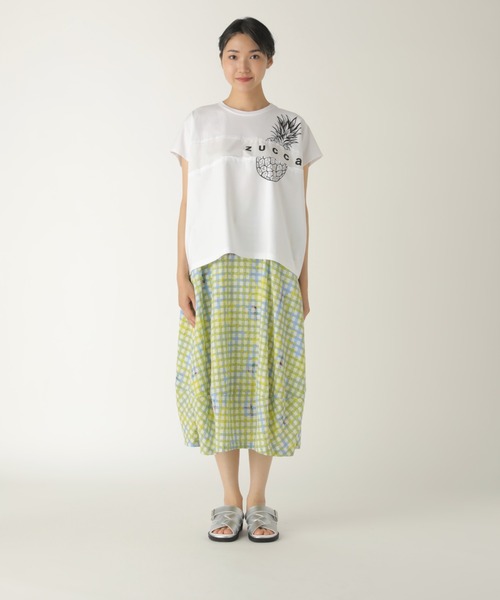 「ZUCCa」 半袖Tシャツ M size ホワイト レディース_画像2