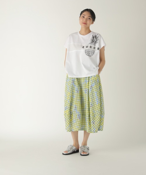 「ZUCCa」 半袖Tシャツ M size ホワイト レディース_画像6