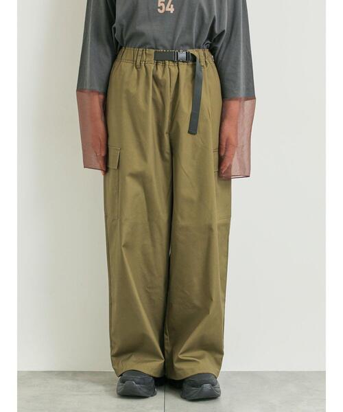 モスモス出品　4/1までお取り置き　WCJ撥水カーゴパンツ ブラウンカーキ Samansa Mos2（サマンサモスモス） パンツ ベルト付きカーゴパンツ
