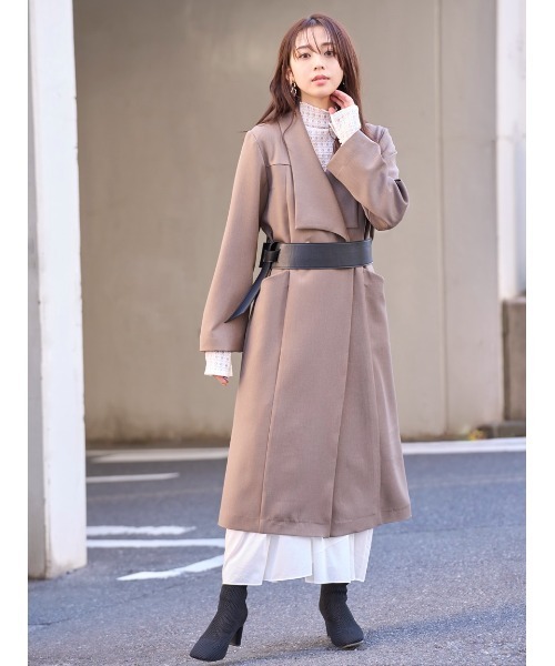 himay【超美品】FRAY I.D（フレイ アイディー）コート FRAY I.D（フレイ・アイディー） コート 0 グレー レディース