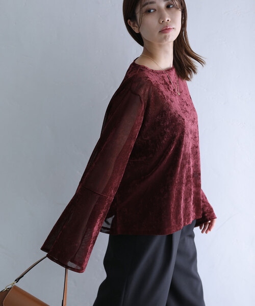 「La TOTALITE」 長袖カットソー FREE グレー レディース_画像3