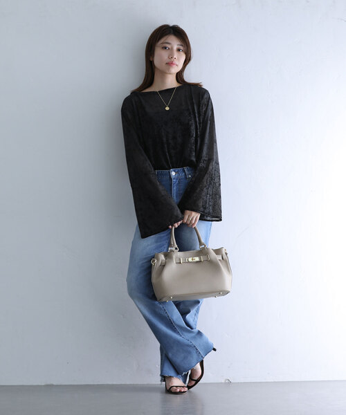 「La TOTALITE」 長袖カットソー FREE グレー レディース_画像5